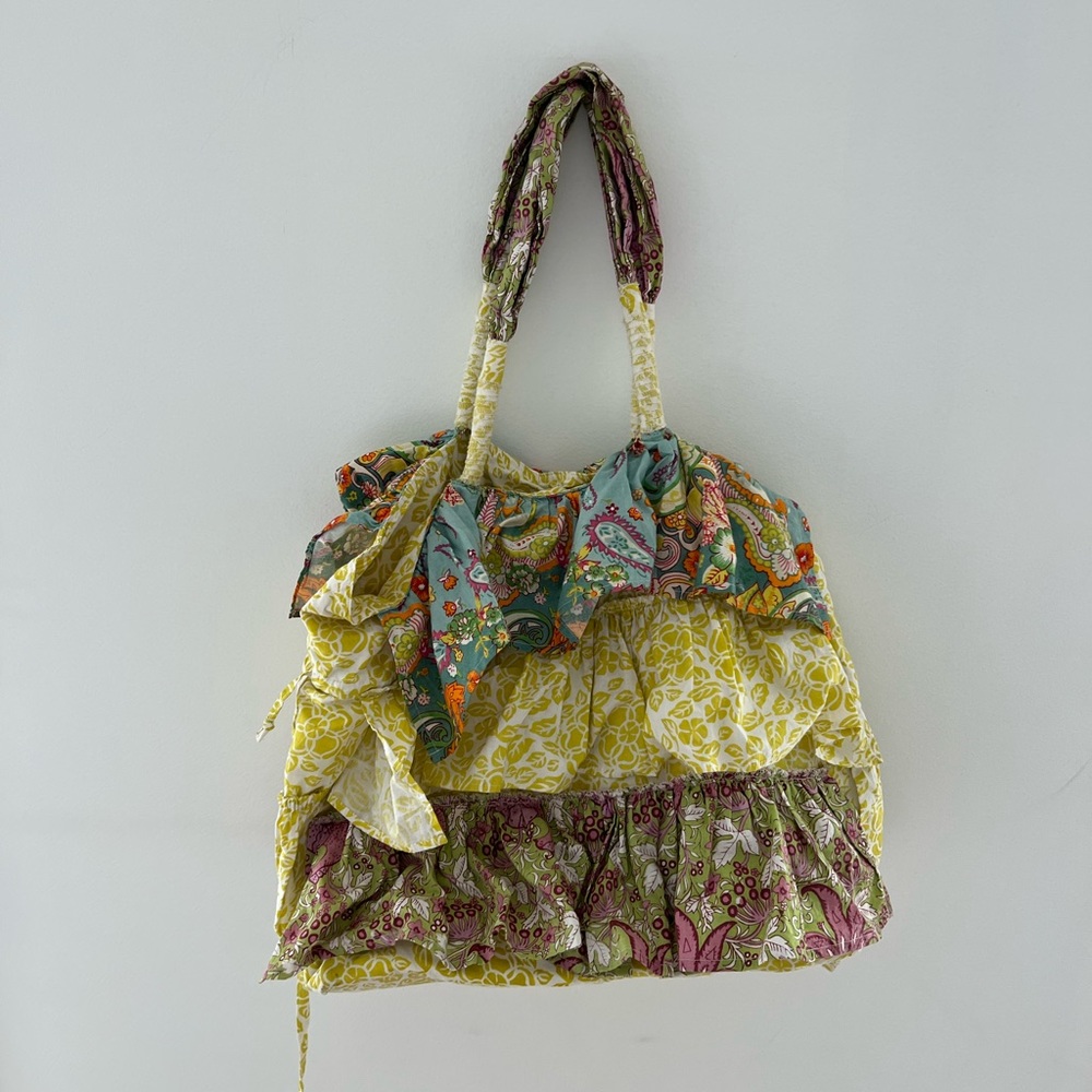 large paisley patterned tiered weekend bag